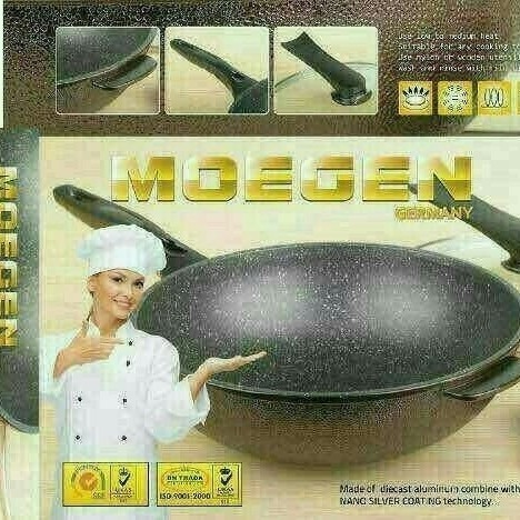 Panci Penggorengan Wajan Moegen Wok Germany Enamel Tebal