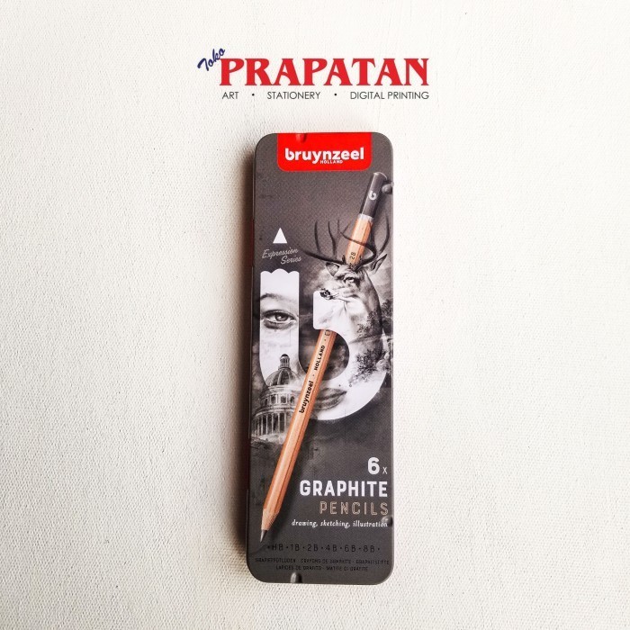 

Bruynzeel Graphite Pencils set 6 pcs / Pensil Sketsa Gambar