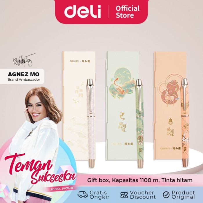

Deli Pulpen Roller / Roller Pen Gift 0.5mm Bahan Besi Tebal S167