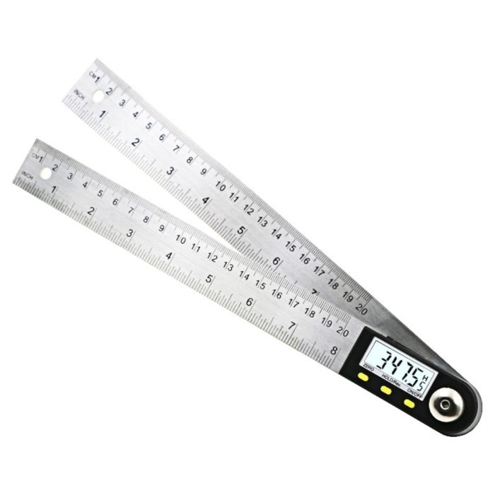 

Penggaris Protactor Angle Ruler Inclinometer Goniometer 200 mm