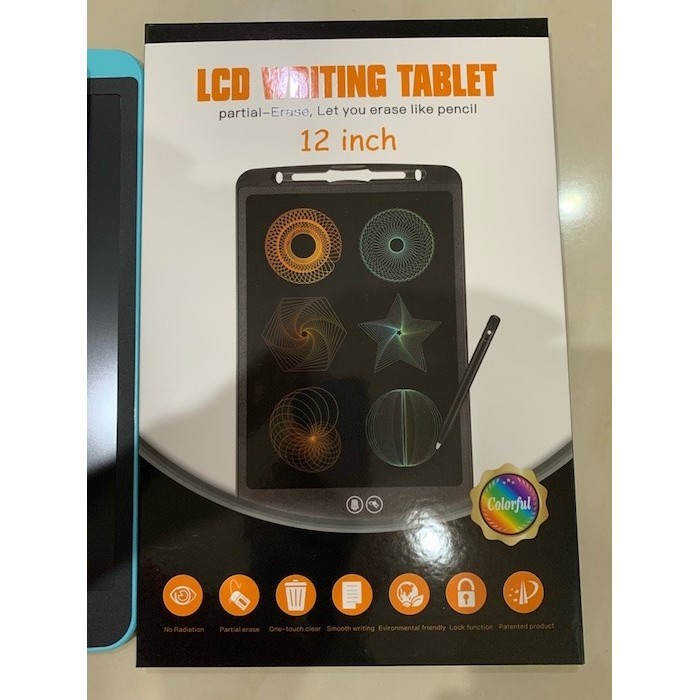 

PARTIAL ERASE LCD Writing Tablet Papan Tulis 12 Inch