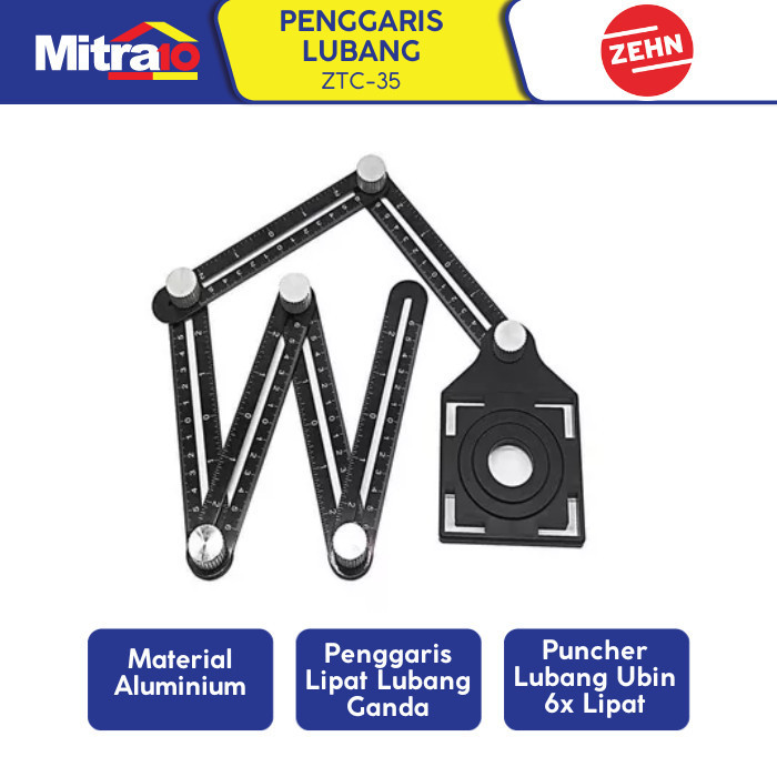 

Zehn Six-Fold-Ruler Aluminium/ Penggaris Lubang Keramik/ Ztc-35
