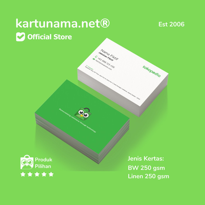 

Cetak Kartu Nama Instan Versi Standar - Cetak 1 Sisi