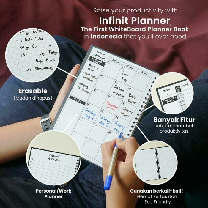 

note ok buku catatan INFINIT PLANNER jurnal agenard