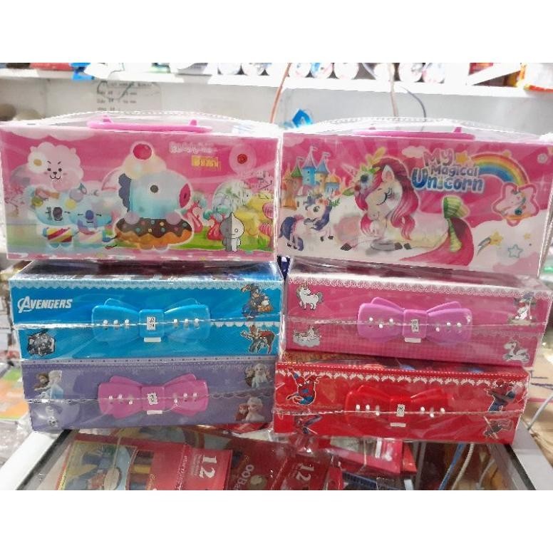

Diskon Kotak Pensil Kode 3 Tingkat Metalik 3Demensi/3D3Susun / Pensil Case Password BisaCod