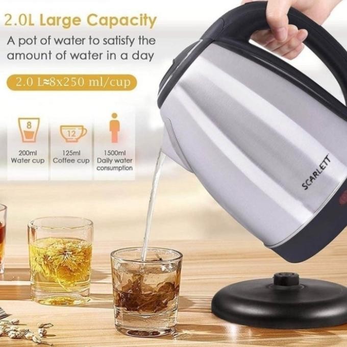 [ Dss ] Teko Listrik Stainless/Electrical Kettle 2L   Ready