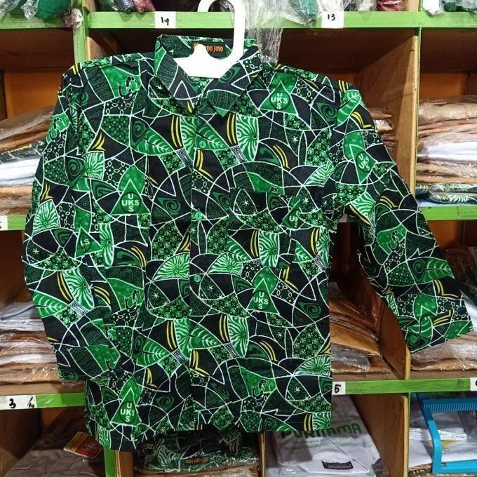 Ready Promo Hem/Kemeja Batik Sd Sidoarjo / Seragam Sekolah Batik Uks Sidoarjo