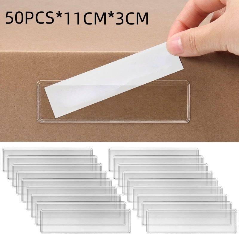 

50pcs Label Display Harga Self-Adhesive Tag Holder 11x3cm Label Holder Transparan Label Produk