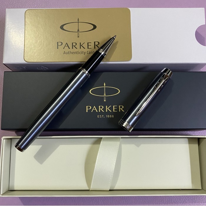 

Arom Pulpen Parker Im New Original Roller Ball Light Blue Chrome Tri