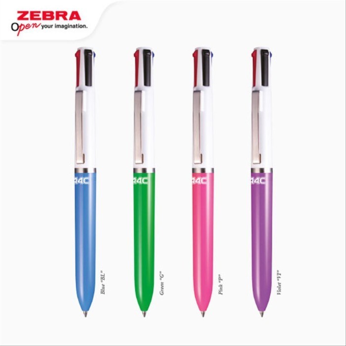 

Arom [ Pack ] Pulpen Warna Warni Multi Color - Zebra A4C 4 Warna Murah!