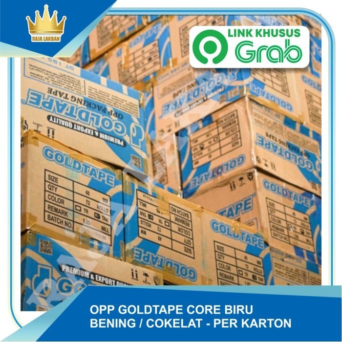 

Lakban Goldtape / Plakban Goldtape OPP Core Biru 72 Yard - PER DUS