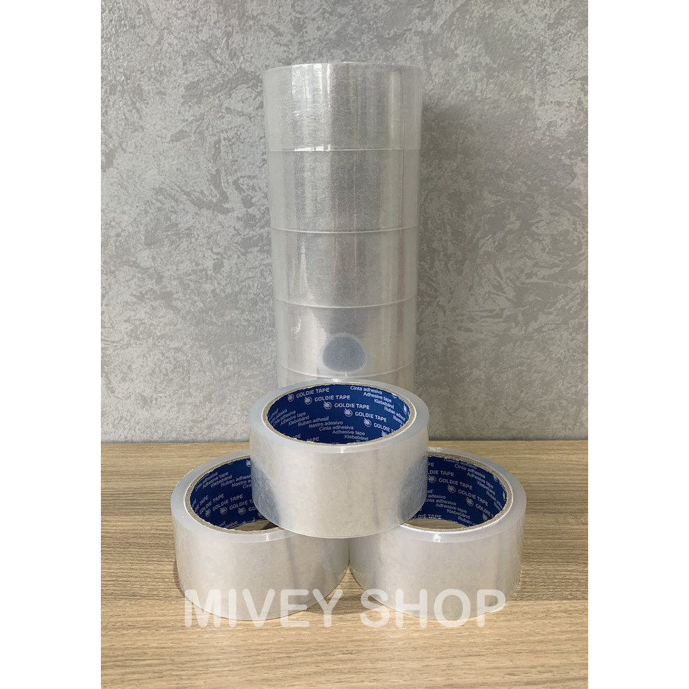 

1 Dus Lakban Bening Transparan 2" 45mm x 60Yard Goldie OPP Tape