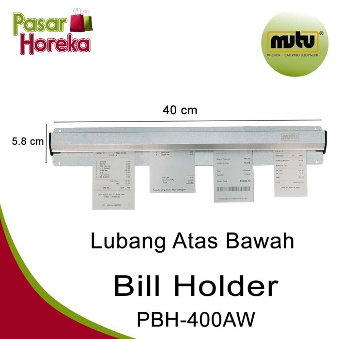 

Penjepit Kertas Menu / Bill Holder / Paper Rail PBH-400AW / MUTU