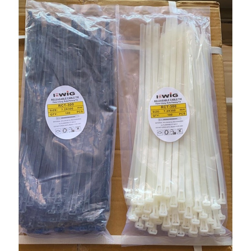 

Kabel Ties buka pasang/ Releasable Cable Tie/ RCT-300/ 7,2x300mm EWIG