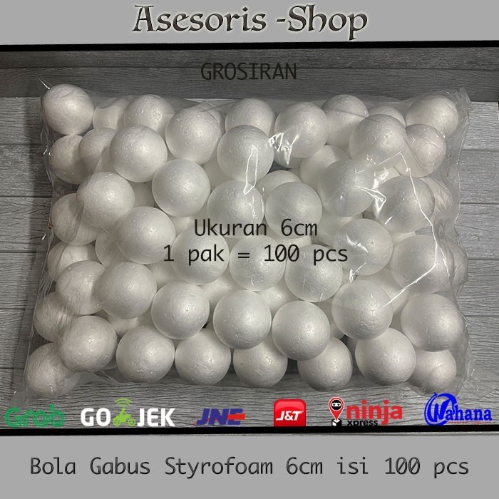 

la Gabus Styrofoam ukuran 6cm isi 100pcs