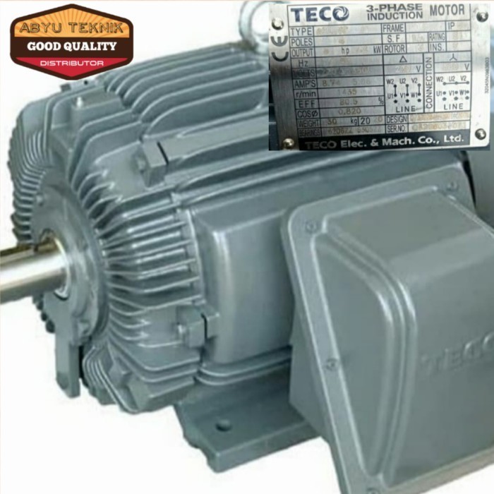 Sau Electro Motor Dinamo Penggerak 3Hp 4Pole 3Phase B3 Merek Teco