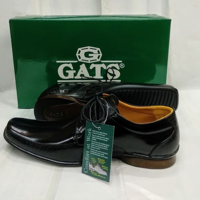 Sepatu Pantofel Tali Gats Zu 003 Black.Original Gats