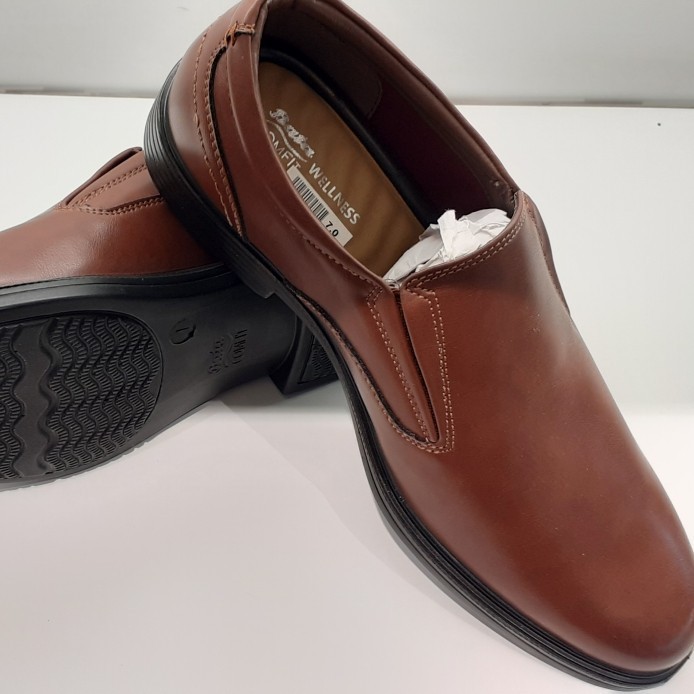Bata Comfit Wellnes Sepatu Pantofel Kerja Pria - Warna Cokelat