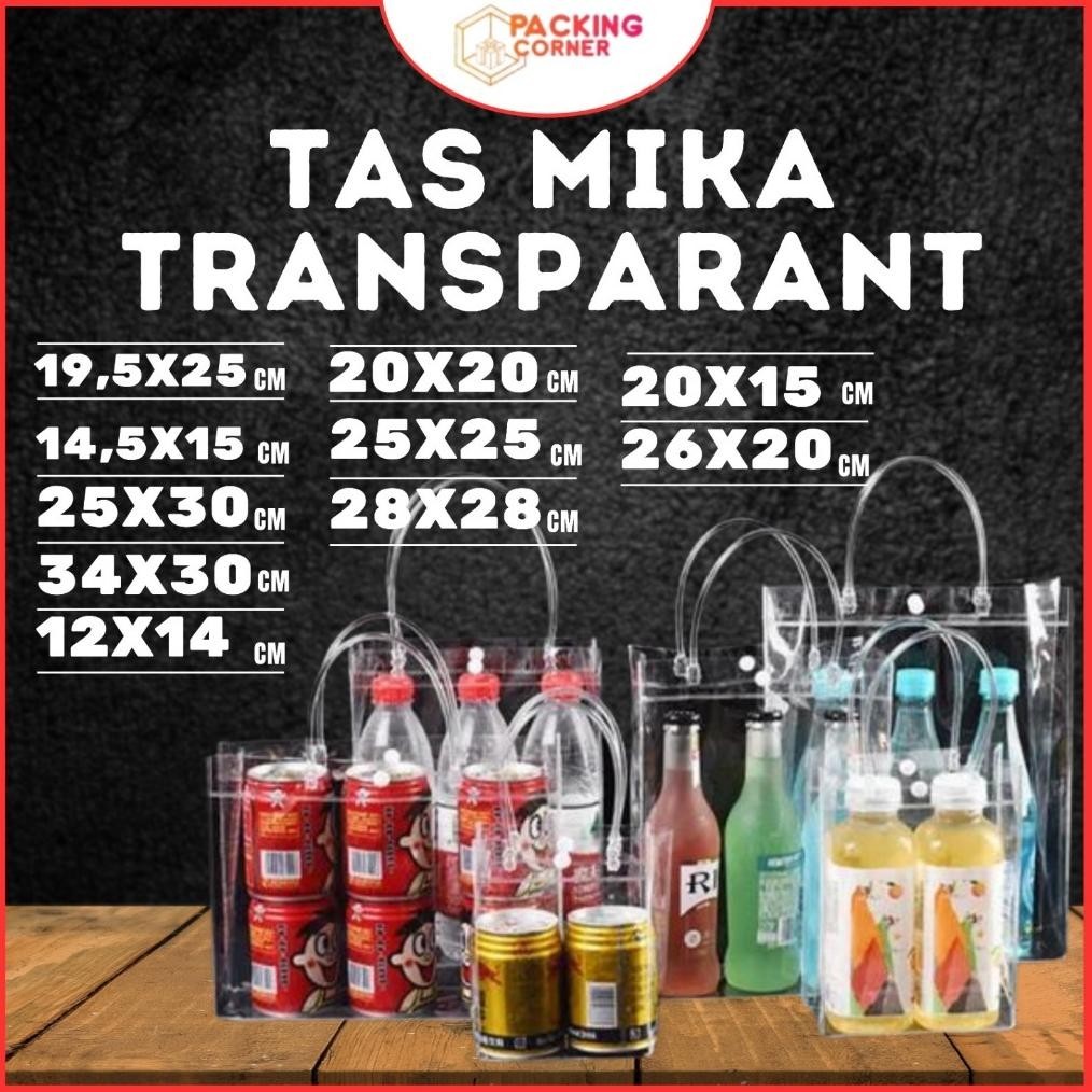 

Tas Mika Pvc Transparan Goodiebag Hampers Souvenir Ultah Polos Premium B Promo Puncak