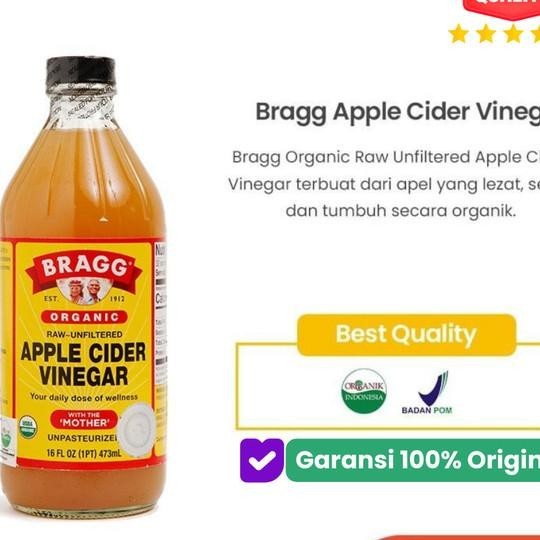 

Bragg Cider Vinegar With Mother | Cuka Sari Apel Organik 946Ml