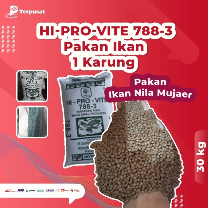 PAKAN IKAN NILA MUJAER HI -PRO - VITE 788-3 PER KARUNG / 30KG