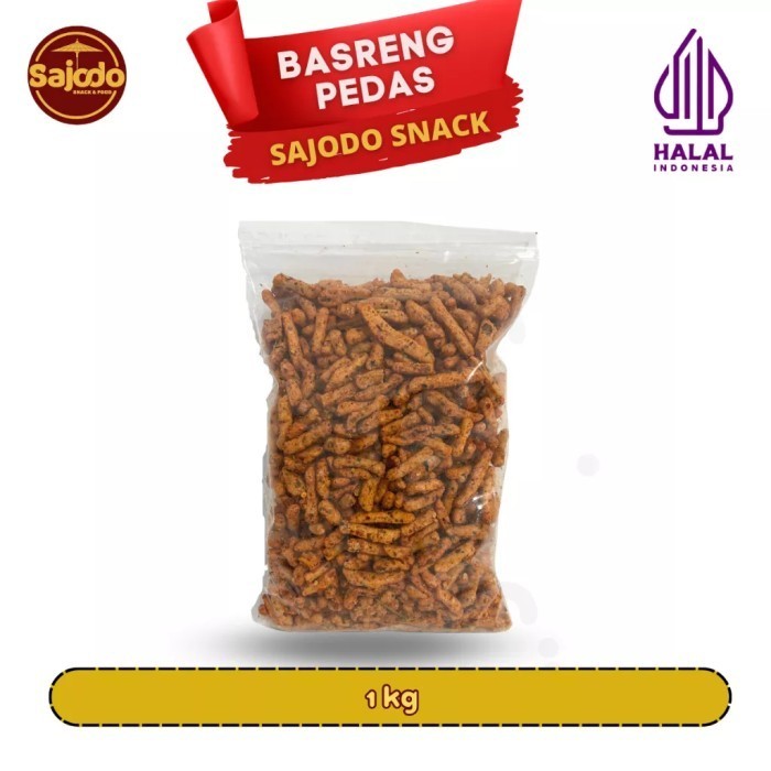 

CUCI GUDANG basreng pedas daun jeruk 1kg sajodo snack