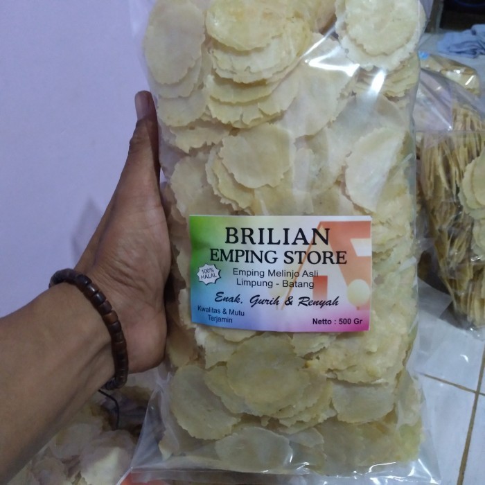 

PRODUK TERBATAS Emping Melinjo Mentah Super Tipis/Asli Limpung/500 Gram