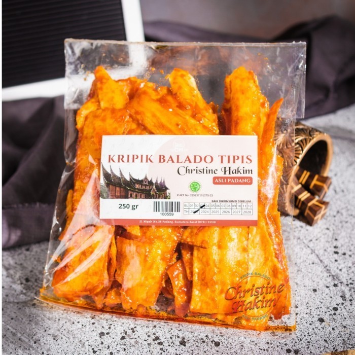 

BERGARANSI Kripik Balado TIPIS Christine Hakim 250gr