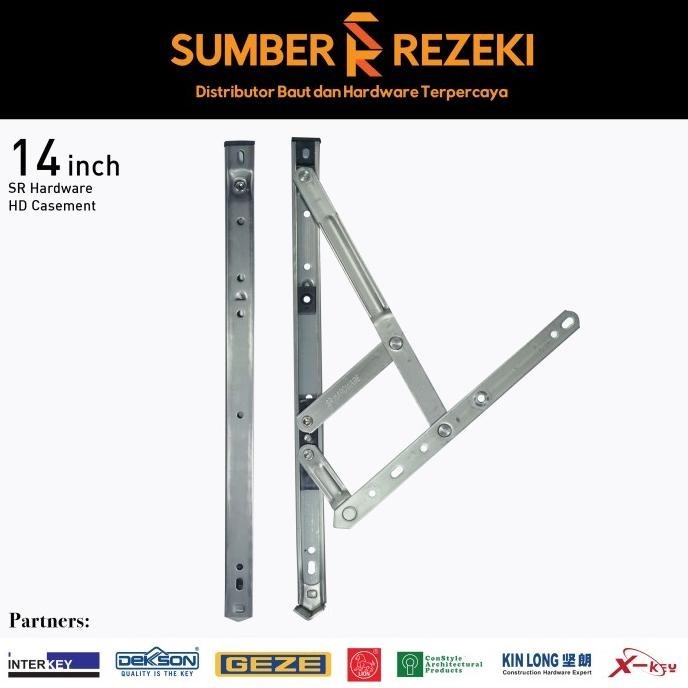 Engsel Jendela Aluminium Casment 14" Inch Hd Stainless For Sale