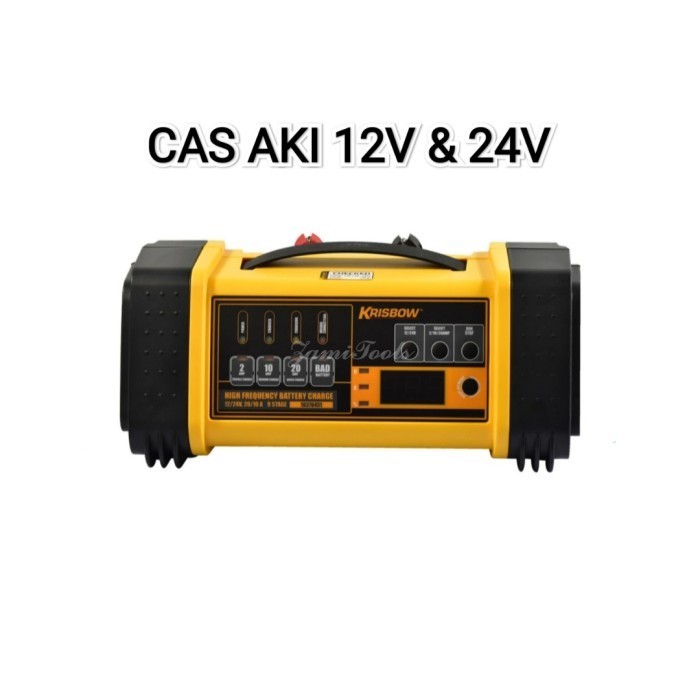 Ready cas aki 12v 24v otomatis charger Krisbow