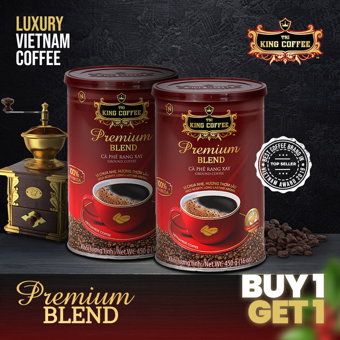 

Kopi Vietnam King Coffee Premium Blend 450G Ground Coffee Trung Nguyen