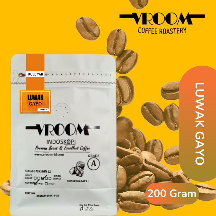 

Kopi Roast Bean/Bubuk Arabika Luwak Liar Gayo 200Gr