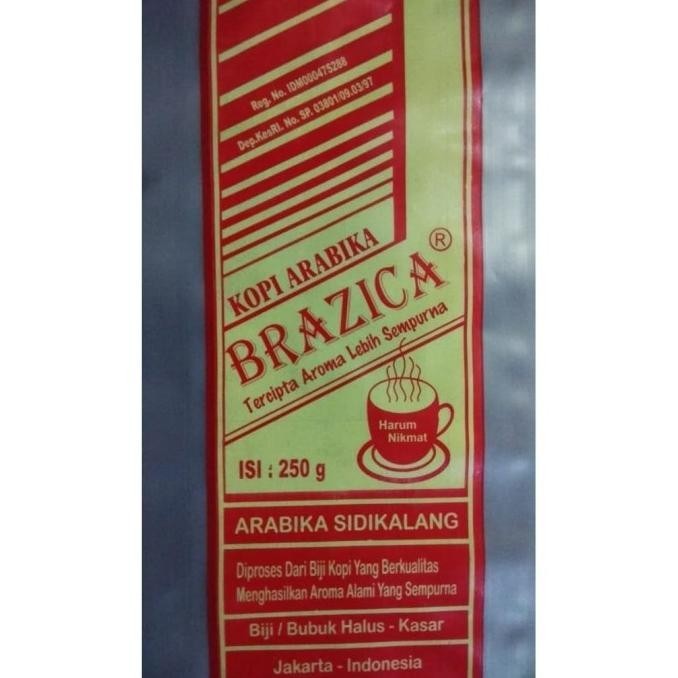 

Kopi Bubuk Arabika Sidikalang 250 Gram Merek Brazica " Super Quality