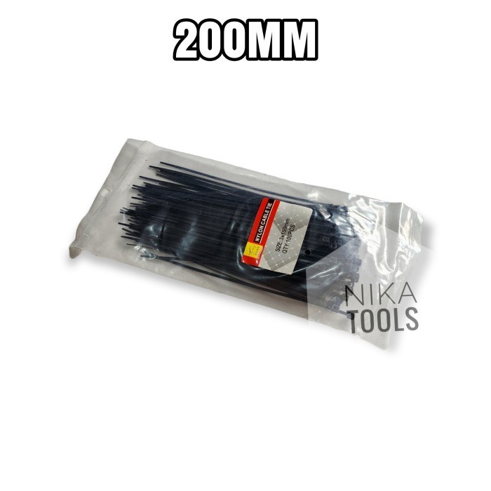 

Kabel Tis 20 Cm 200 Mm Cable Ties Tie Nylon Nilon Hitam 100 Pcs Star