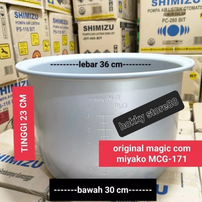 Panci Teflon Magic Com Miyako Original Mcg-171 Jumbo 6 Liter Mcg 171