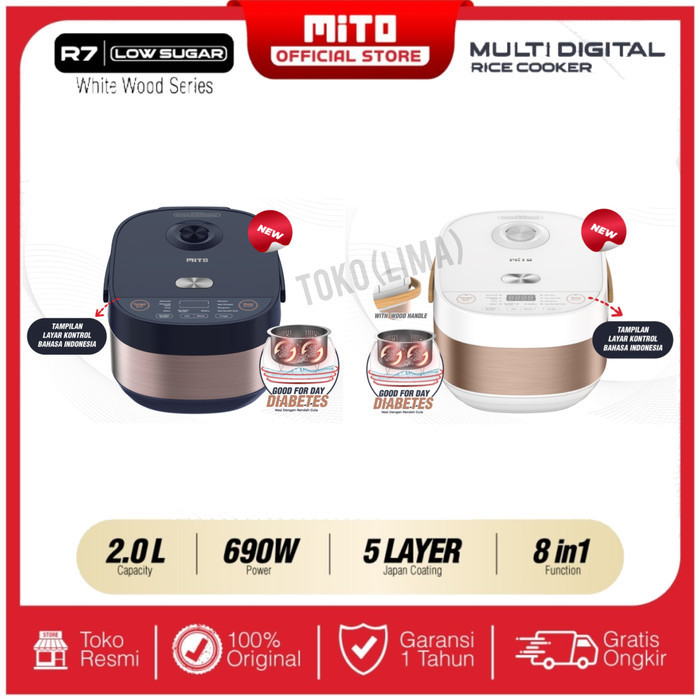 Rice Cooker Mito R7 Glow 8 In 1 Magic Com Mito R7 8 Fungsi Mito Cooker