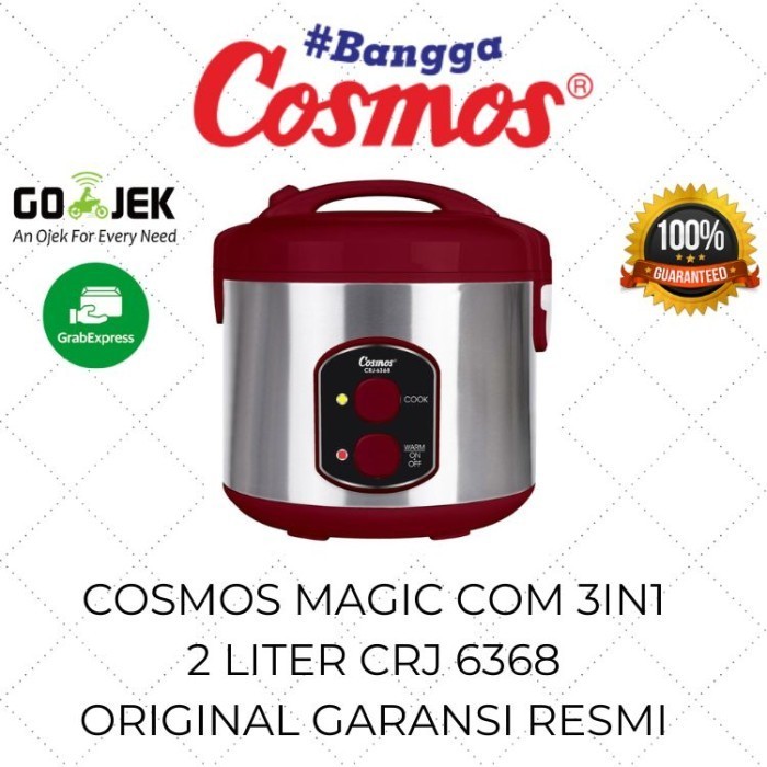 Cosmos Magic Com 2 Liter Crj 6368 3In1 Mejikom Stainless / Rice Cooker