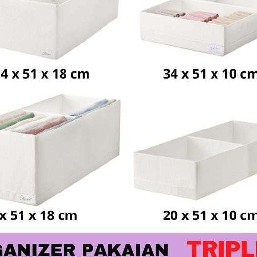 Storage Box Organizer Lemari Pakaian Baju Dengan Sekat