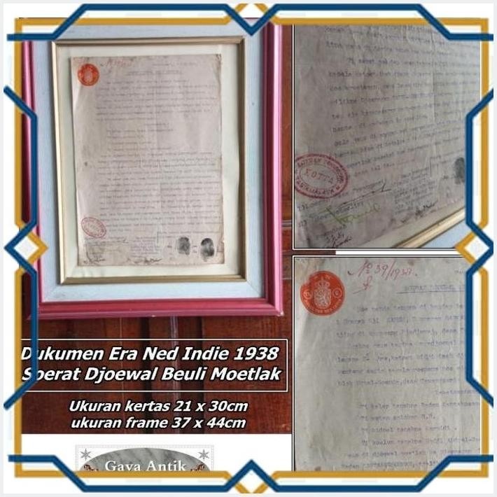 

[GAG] DOKUMEN ANTIK 1938 SOERAT DJOEWAL BEULI MOETLAK
