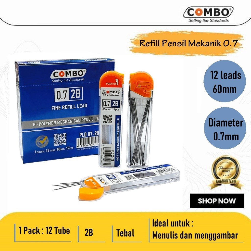 

Isi Pensil Mekanik Refill Pensil Mekanik 0.7 (2B) Mechanical Pencil Lead Anak Pensil