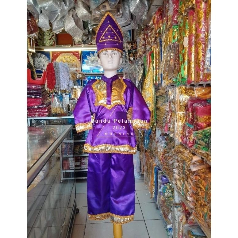 Baju Adat Minang / Bajutari Minang / Baju Karnaval Minang Anak Laki- Laki / Baju Tari Minang Tk - Sd