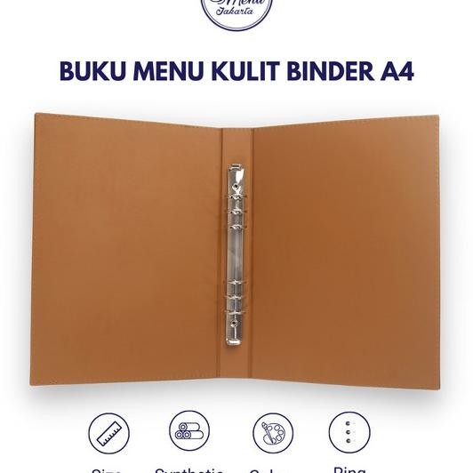 

Cover Menu Restoran Cafe Kulit Binder Ukuran A4 - Ready Sto