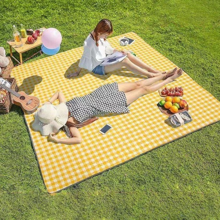 Tikar Piknik Tebal 2X2M Tikar Lipat Anti Air Alas Camping Waterproof