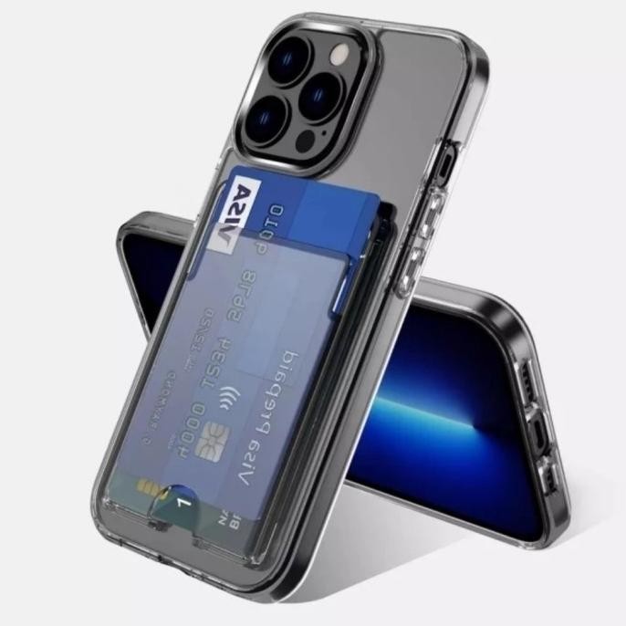 

TERBARU - Case iPhone 13 Pro Max 13Pro iPhone13 Acrylic Slot Card Clear Casing