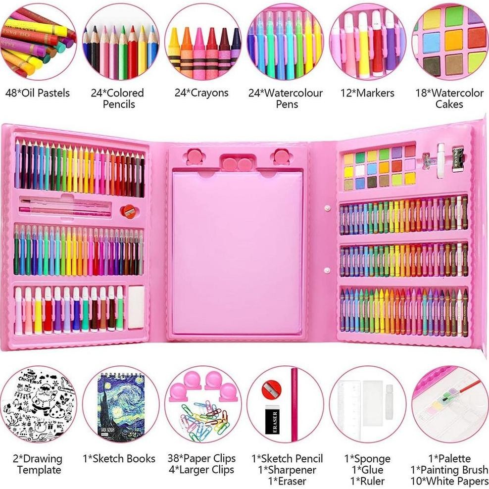 

Wdr-75 Crayon Set Spidol Warna Pensil Warna Oil Pastel Isi 208 Pcs Sale