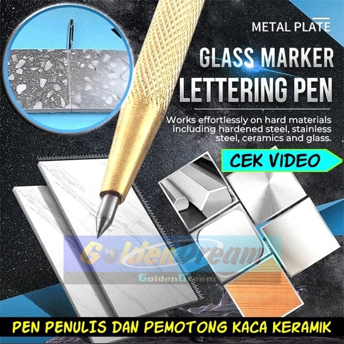 

Pena Ukir Tungsten Carbide Alat Tulis Potong Kaca Keramik Granit Pen