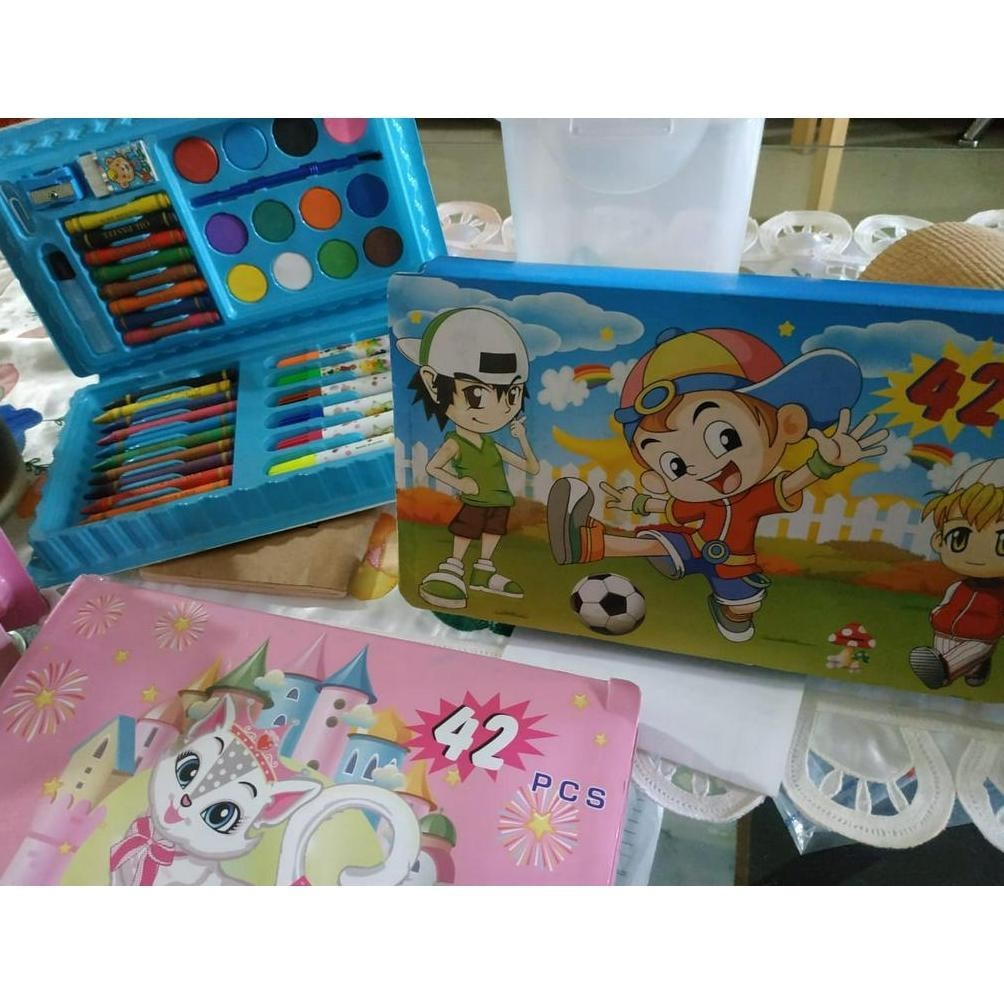 

Sd83 New - Coloring Set Crayon Art Set Peralatan Lukis Anak Ukuran 42 86 150 Pcs Untuk Kado Ulang Tahun Promo