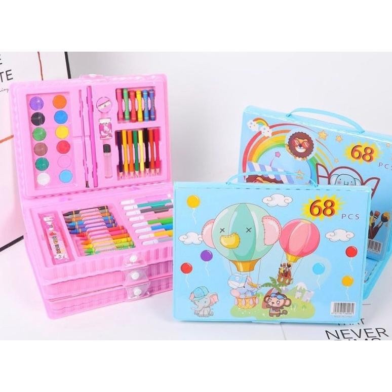 

See-97 Crayon Set Isi 68Pcs Alat Melukis/ Mewarnai Menggambar Anak-Anak Gratis Ongkir