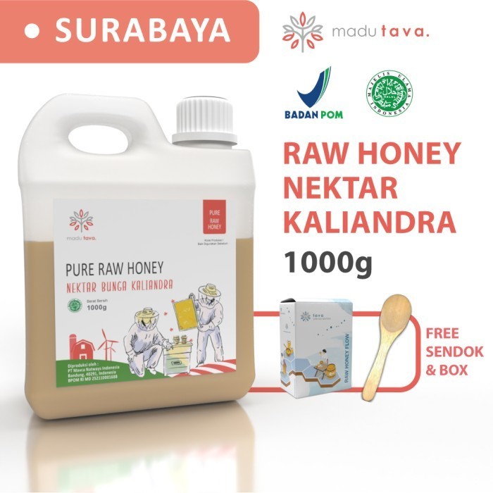 

Madu Murni Asli Tava 1kg Nektar Kaliandra 100% Pure Raw Honey Alami