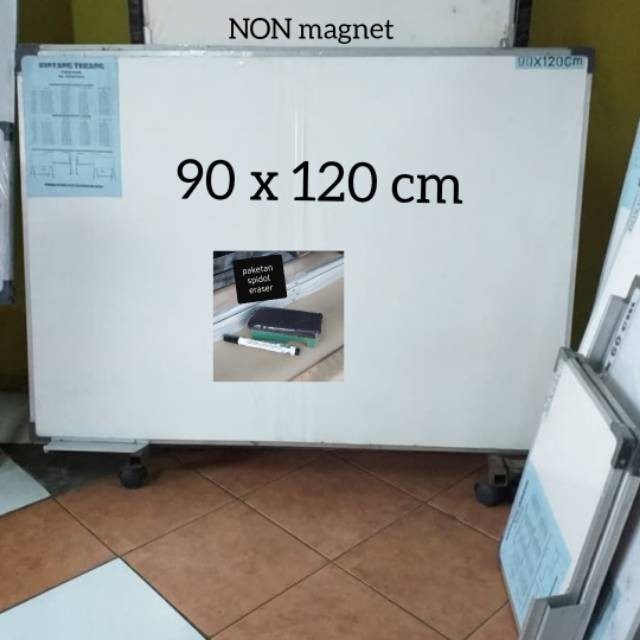 

Papan tulis 90 x 120 + spidol Penghapus